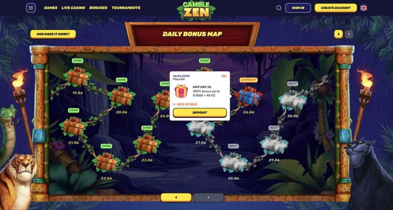 Gamblezen Casino bonus quotidien